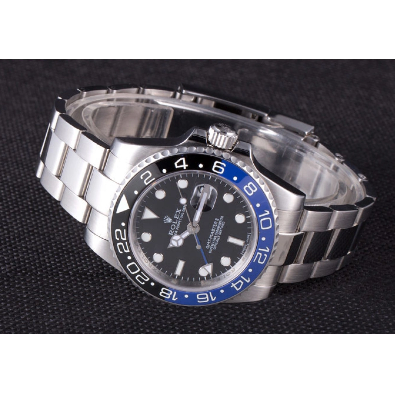 Aaa replica watch MASTER Rolex II 2013 621393 BLACK BLUE GMT BEZEL rl431 0824